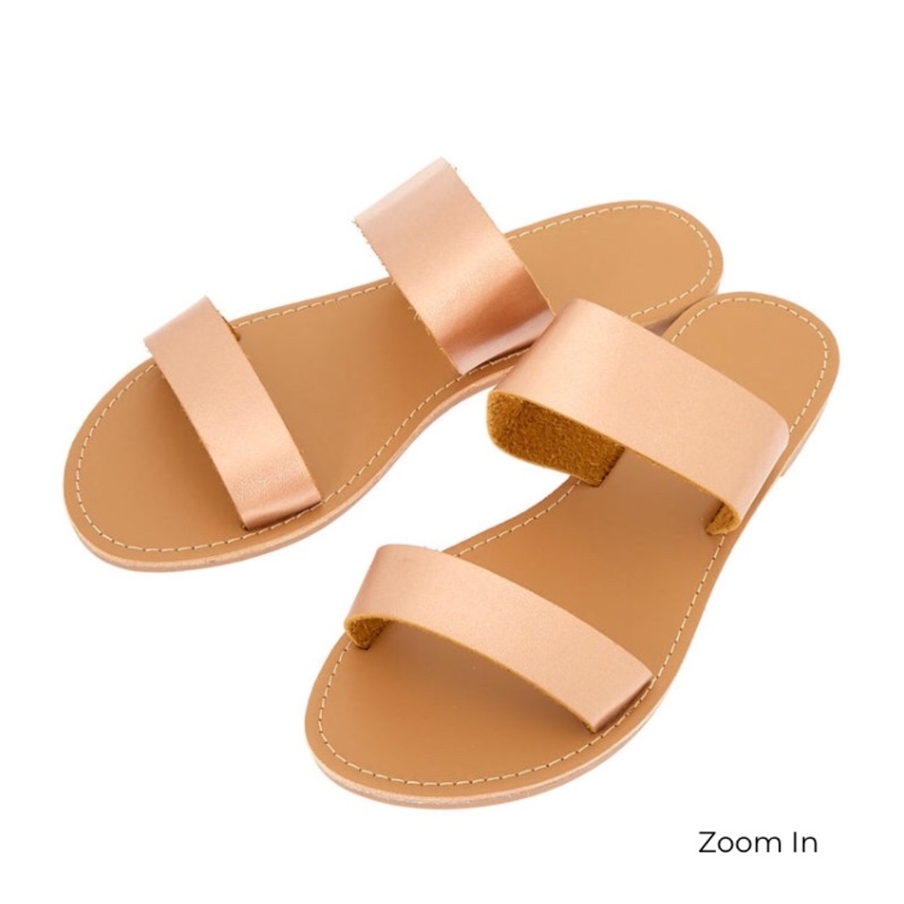 Rose Gold Double Strapped 👡Sandals